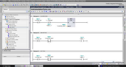 Siemens TIA Portal lamp control