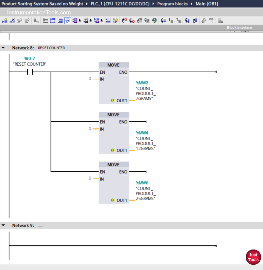 Automatic Sorting System by Weight Using TIA Portal