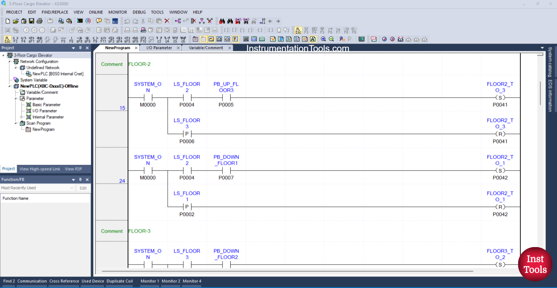 Cargo Lift Control Using Limit Switches
