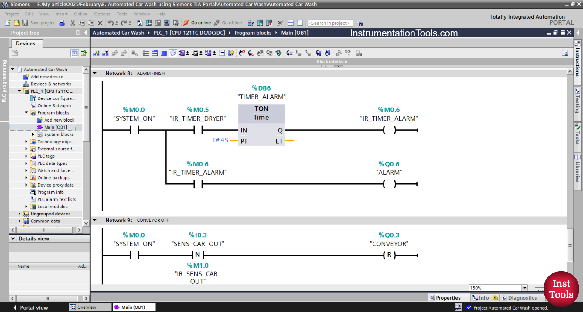 Program to Sequence Car Washing Phases