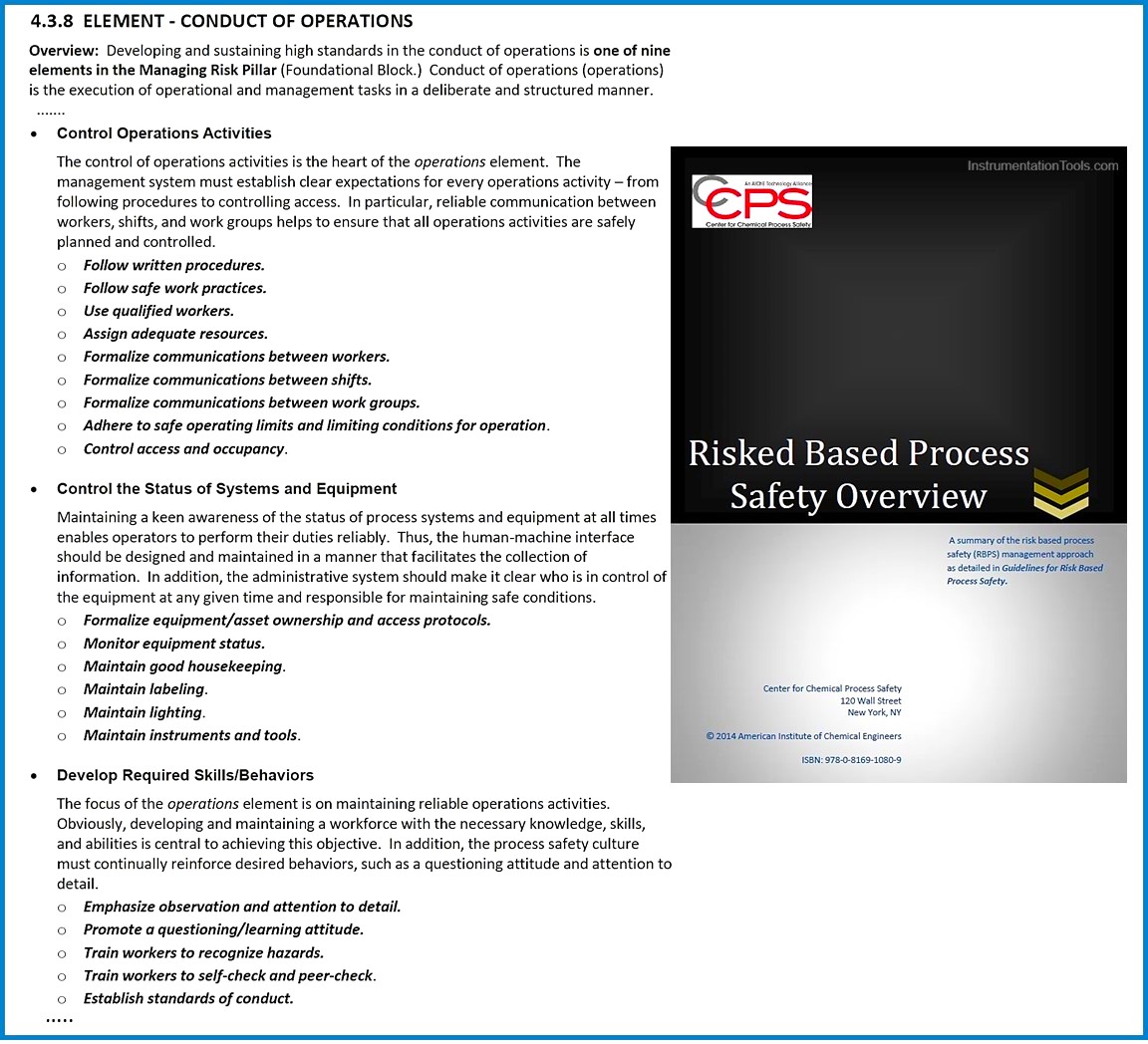 Risk Based Process Safety Management (PSM)