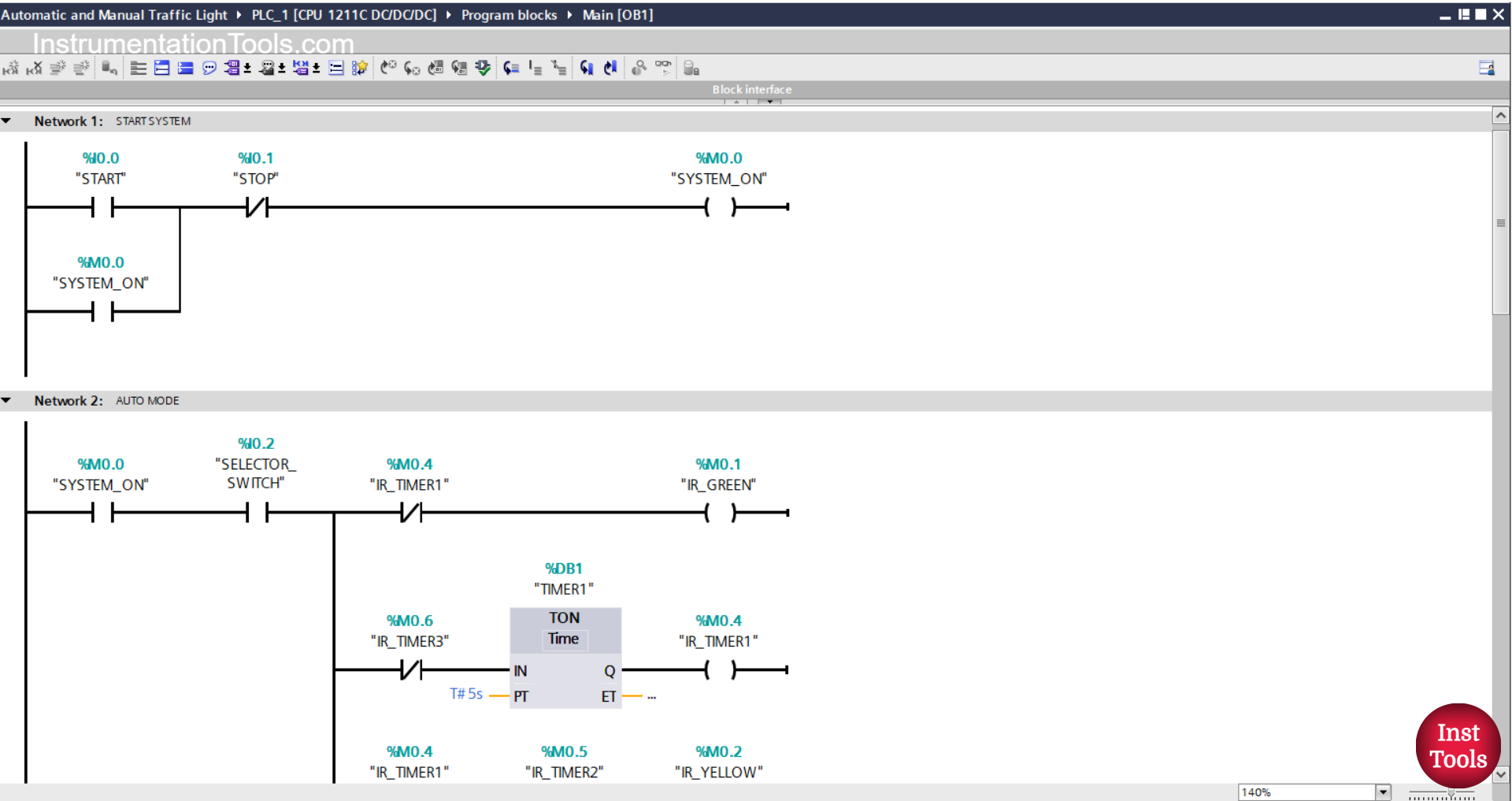 Siemens PLC Program Example for Traffic Light Control System