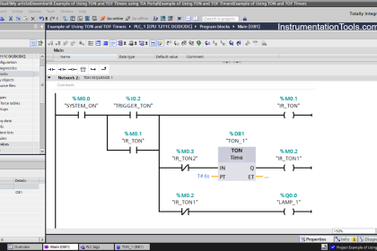 Siemens TIA Portal TON Timer Example for Beginners