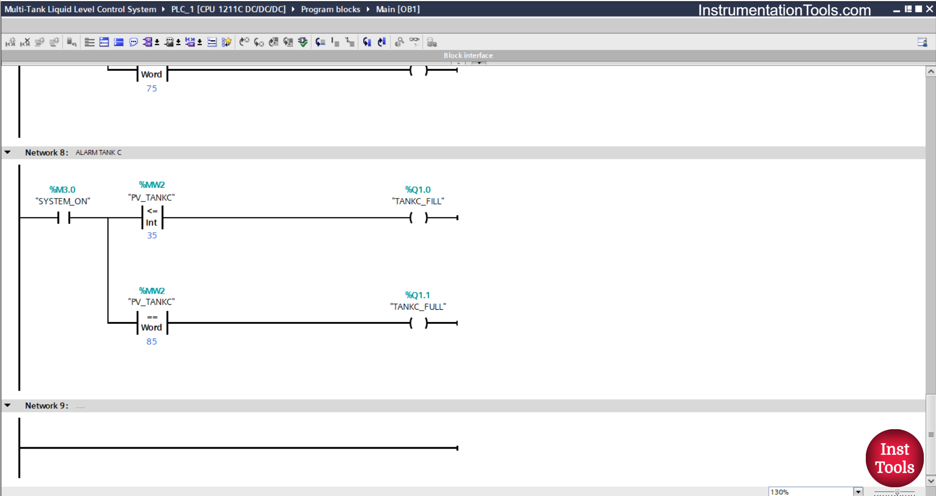 Tank Fill Control in TIA Portal