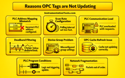 OPC server connected but not updating several tags