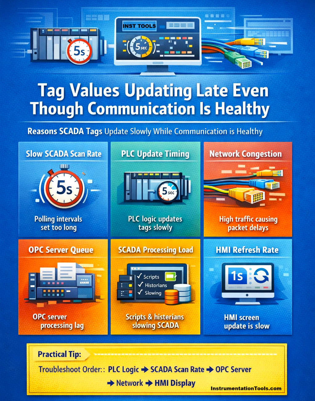 PLC program updating the value slowly