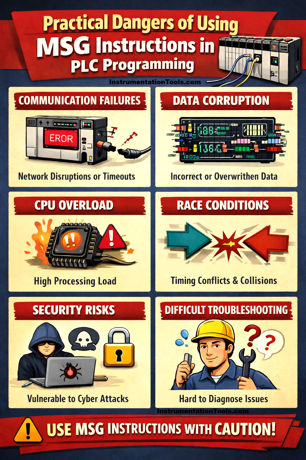 Practical Dangers of Using MSG Instructions in PLC Programming