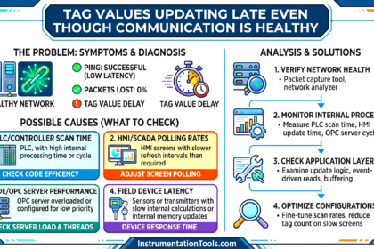 Tag Values Updating Late Even Though Communication is Healthy