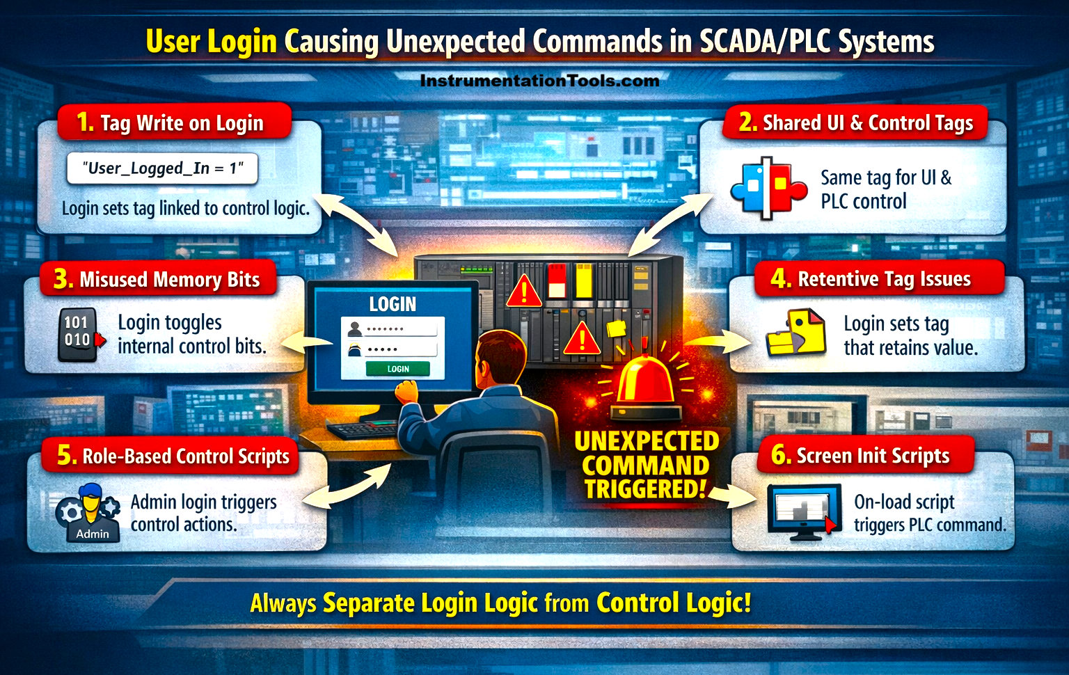 User Login Causing Unexpected Tag Write or Command Trigger