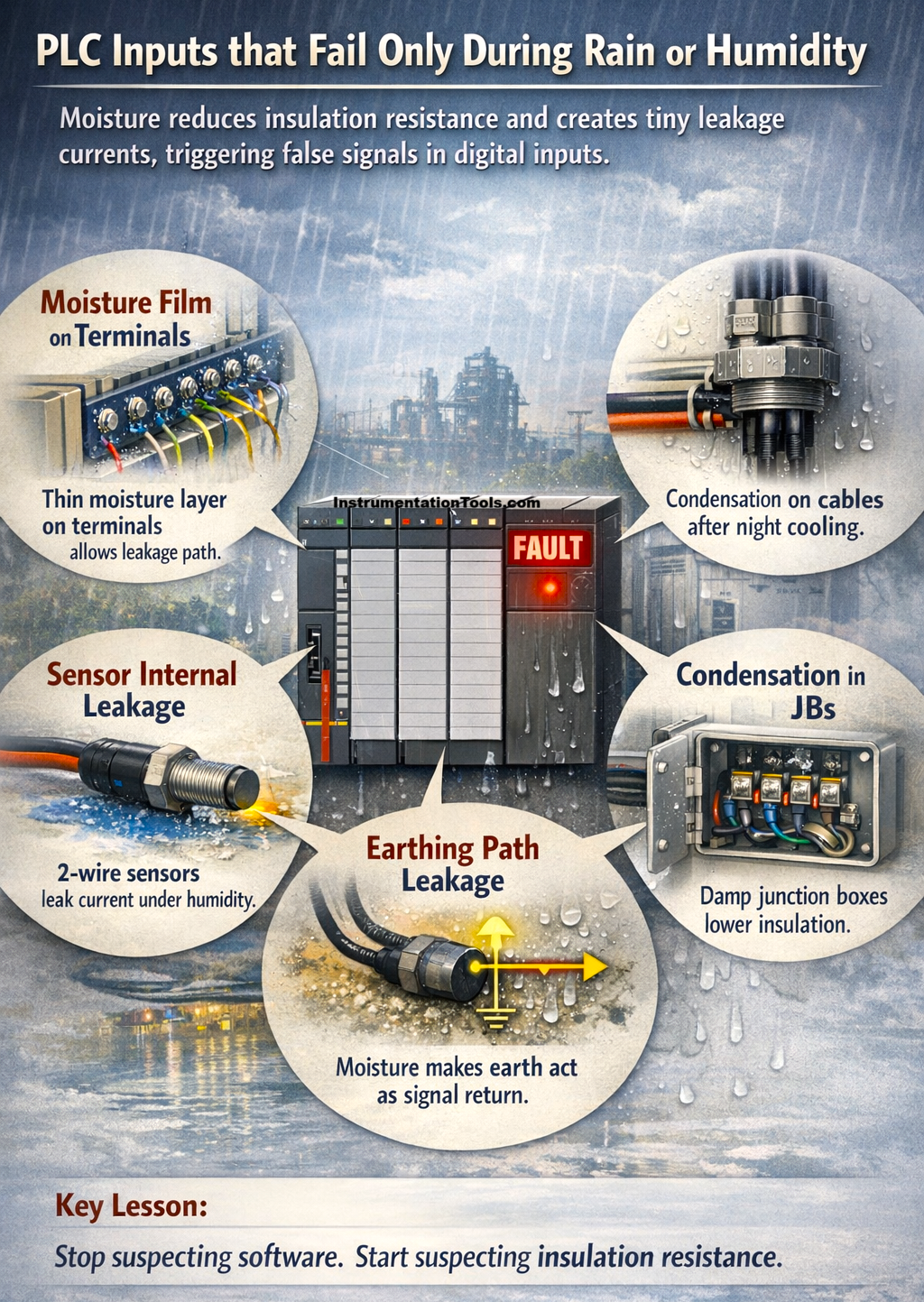 PLC Inputs That Fail Only During Rain or Humidity