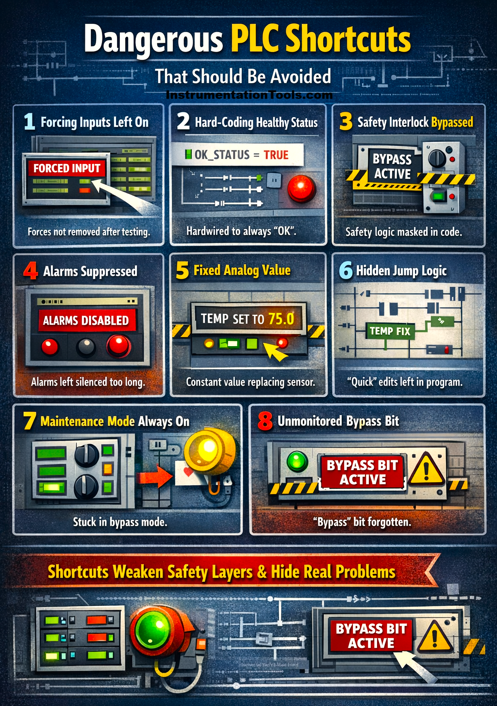 Temporary Bypasses in PLC Logic That Become Permanent Risks