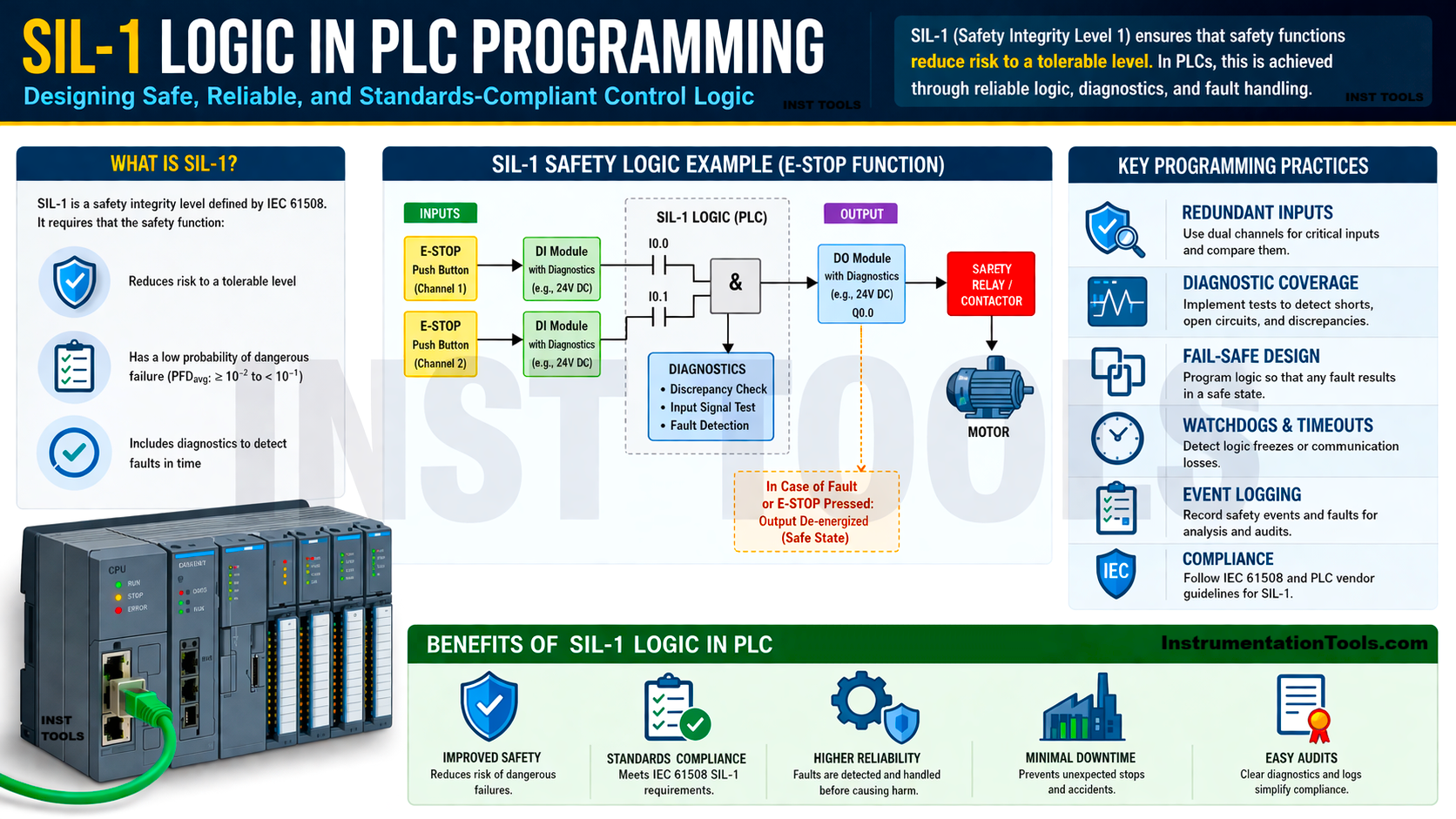 SIL 1 in PLC Logic