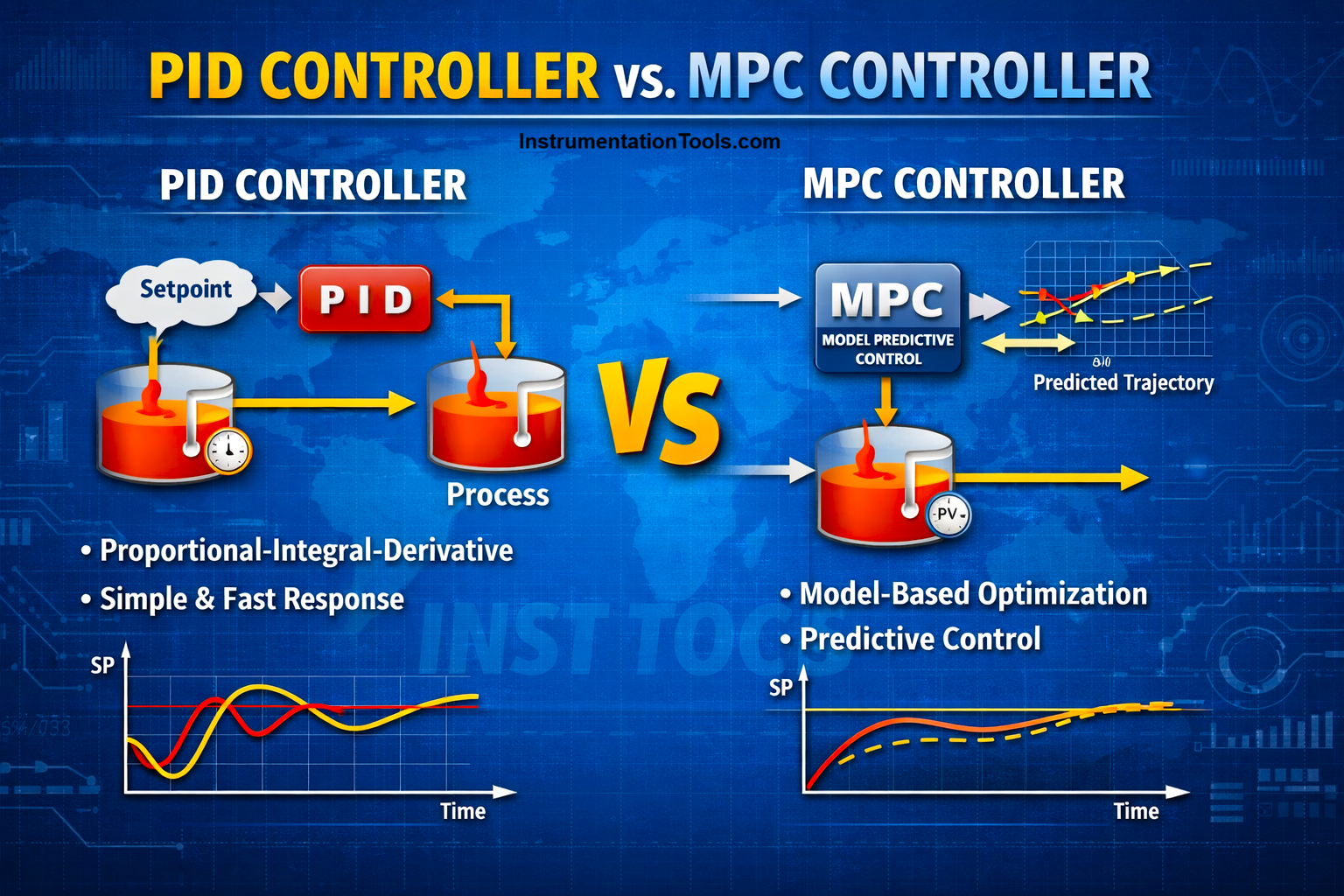 Difference between PID and MPC