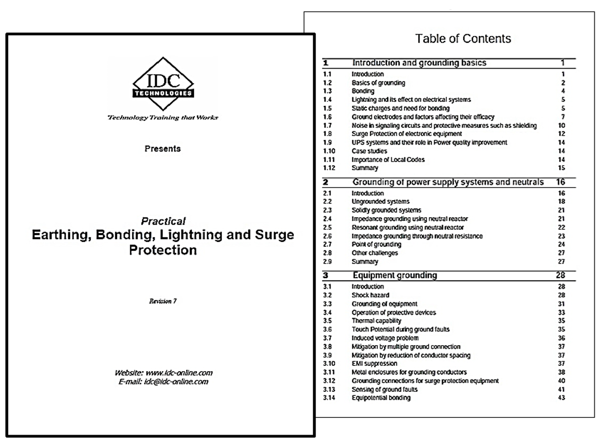 Earthing Book from IDC Technologies
