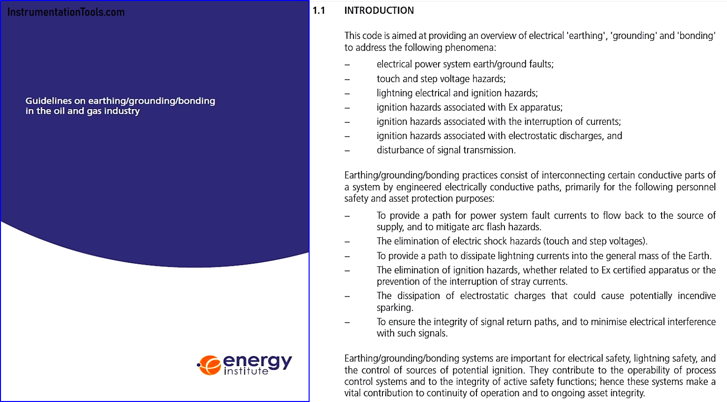 Guidelines on earthing grounding bonding in the oil and gas industry