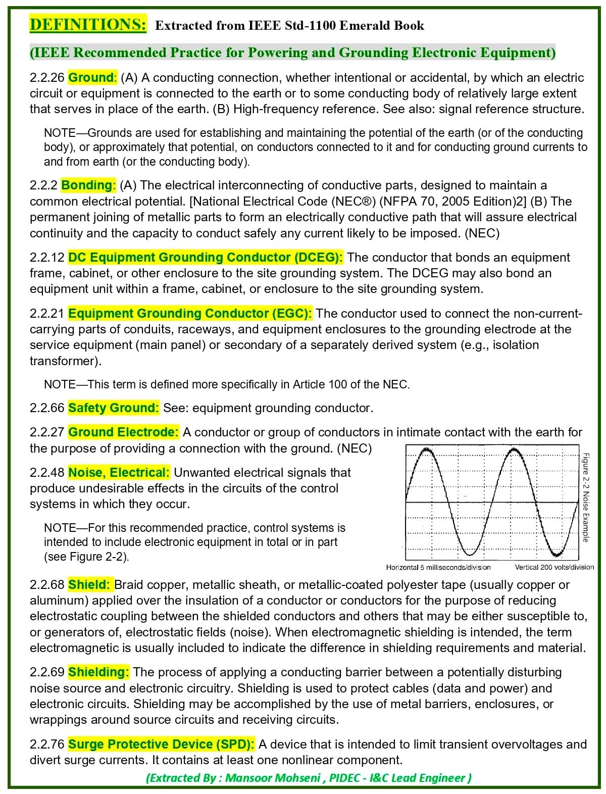 IEEE Standard Earthing Definition
